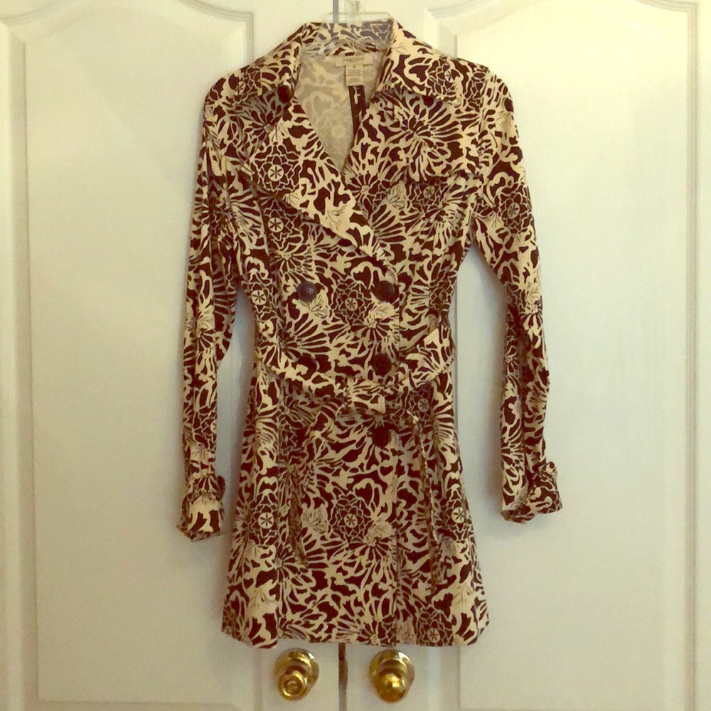 Vertigo Paris All Weather Coat - Brown and Cream